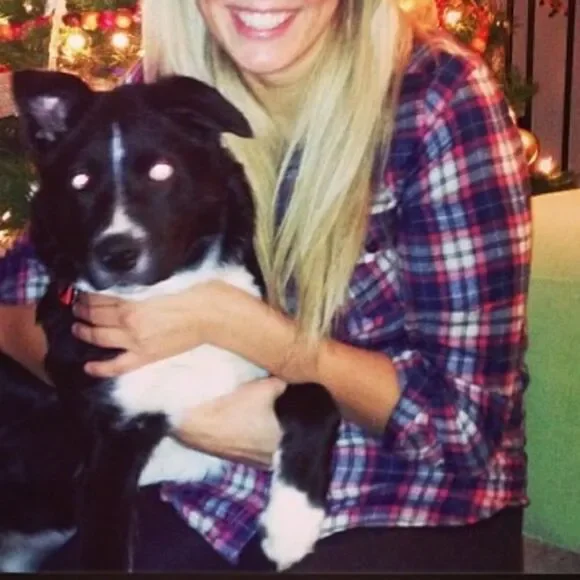 Navy Blue White and Red Flannel Plaid Shirt - Picture 4 of 5